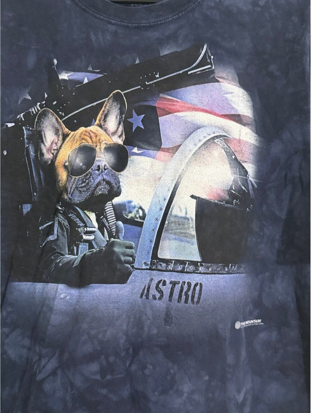 The Mountain French Bulldog Astro Pilot T-Shirt SIZE XL 2019